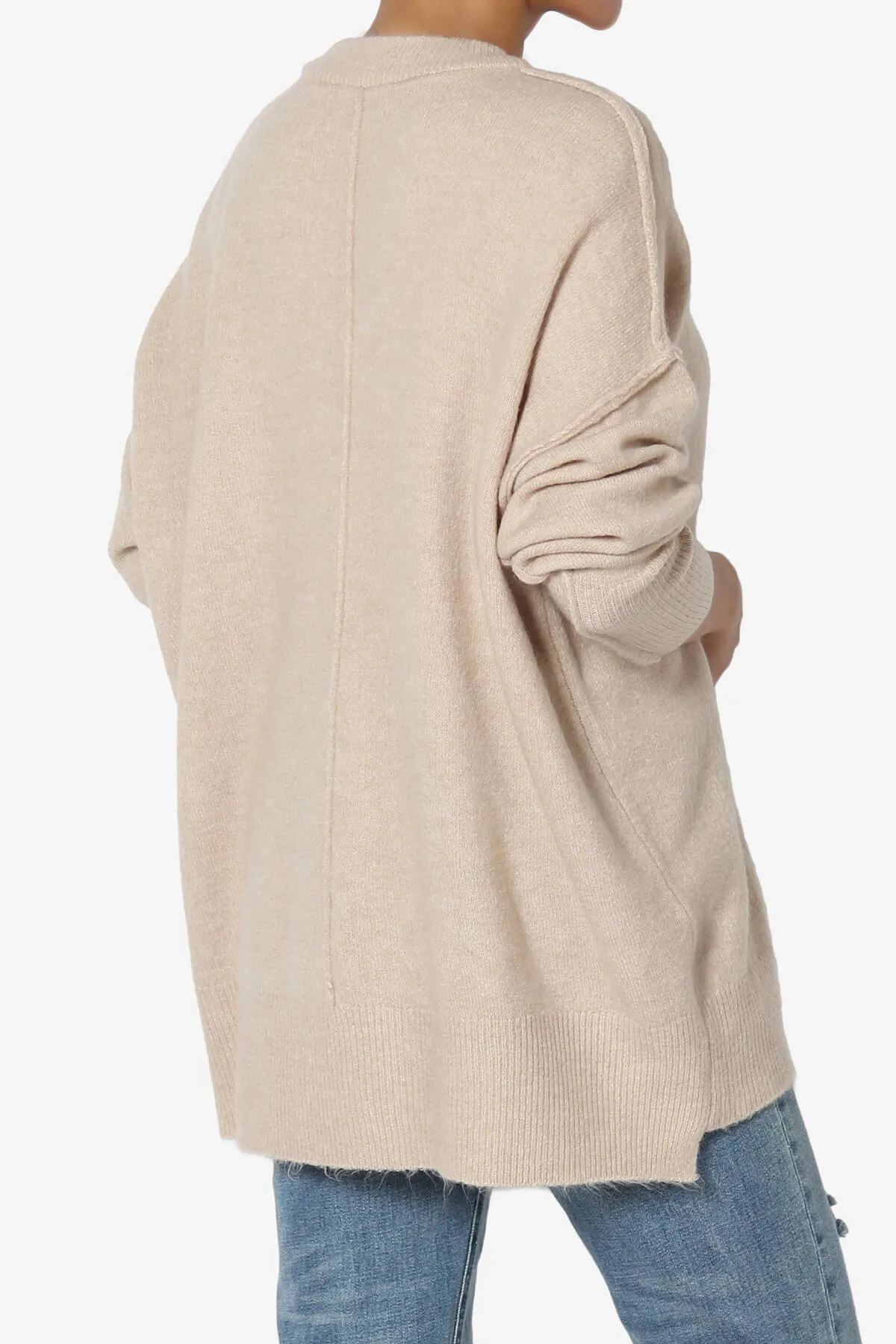 Taryn Oversized Crew Neck Pullover Sweater