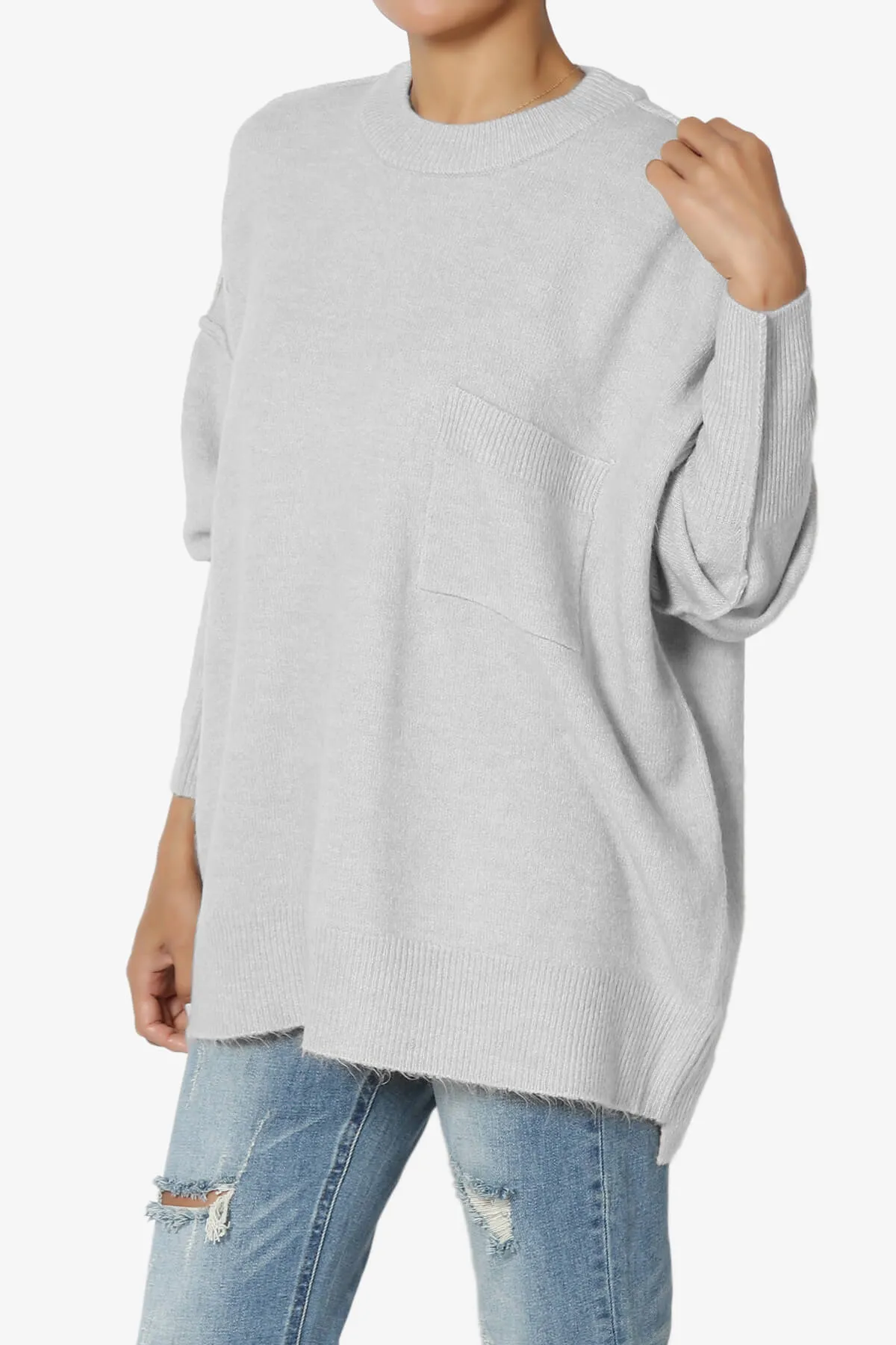 Taryn Oversized Crew Neck Pullover Sweater