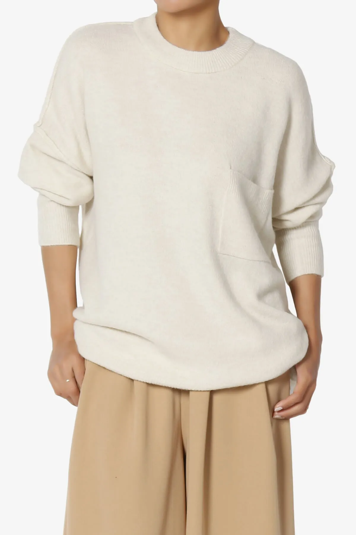 Taryn Oversized Crew Neck Pullover Sweater