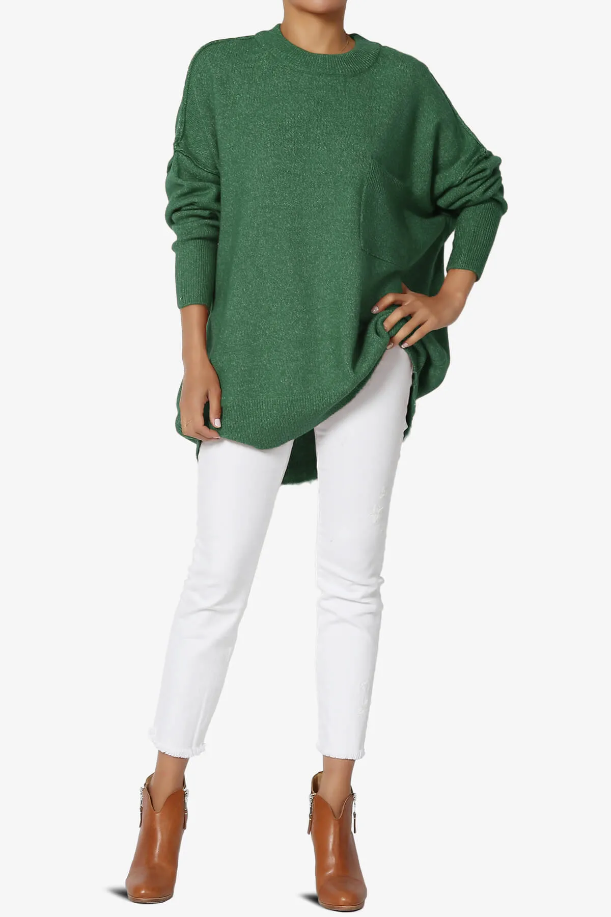 Taryn Oversized Crew Neck Pullover Sweater