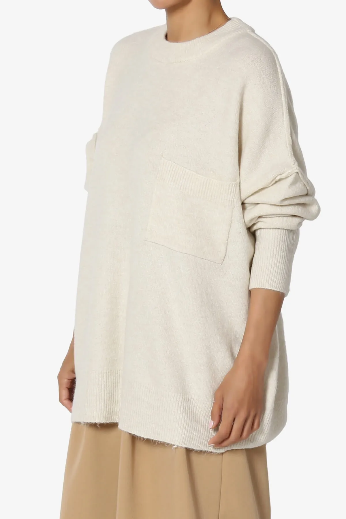 Taryn Oversized Crew Neck Pullover Sweater