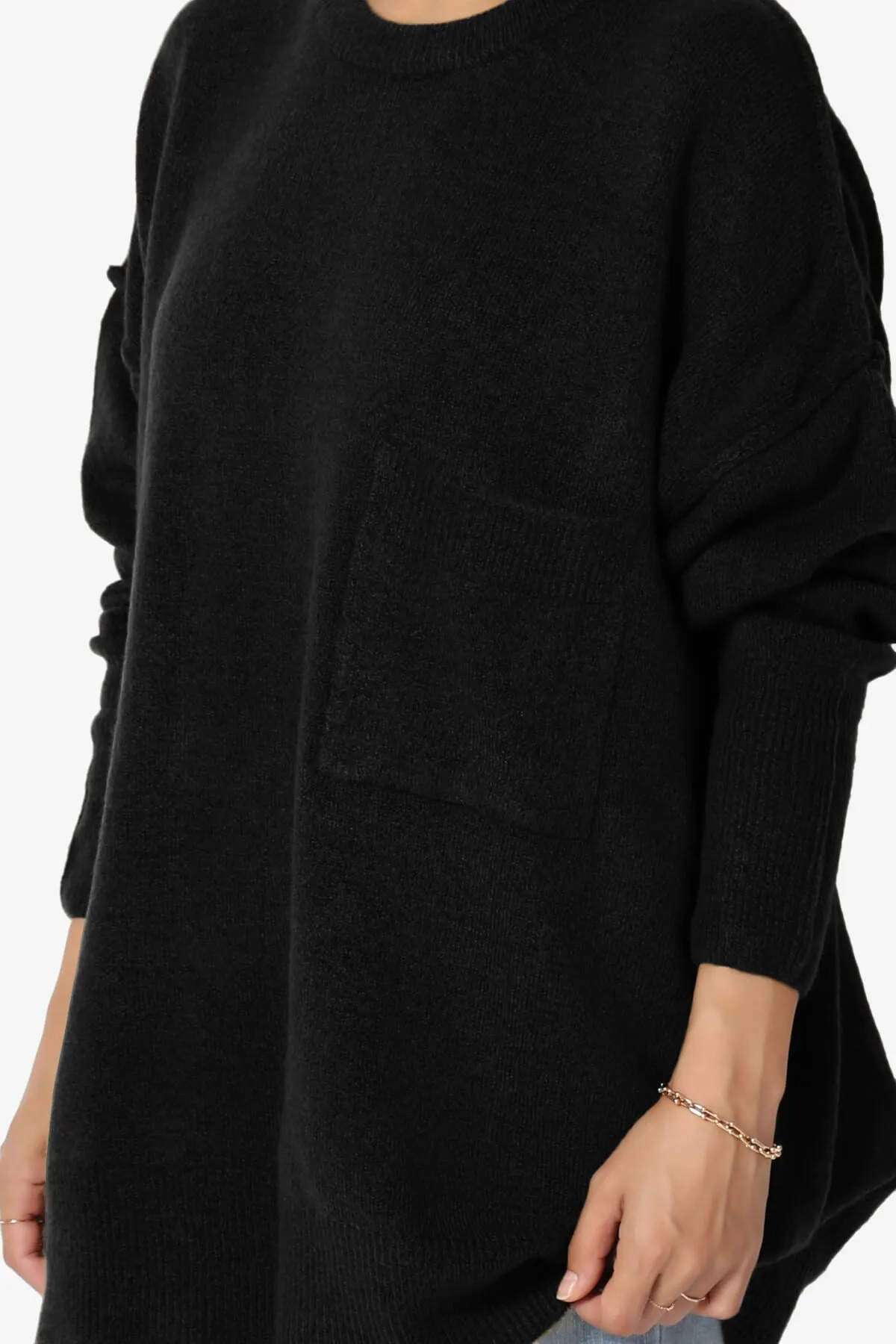 Taryn Oversized Crew Neck Pullover Sweater