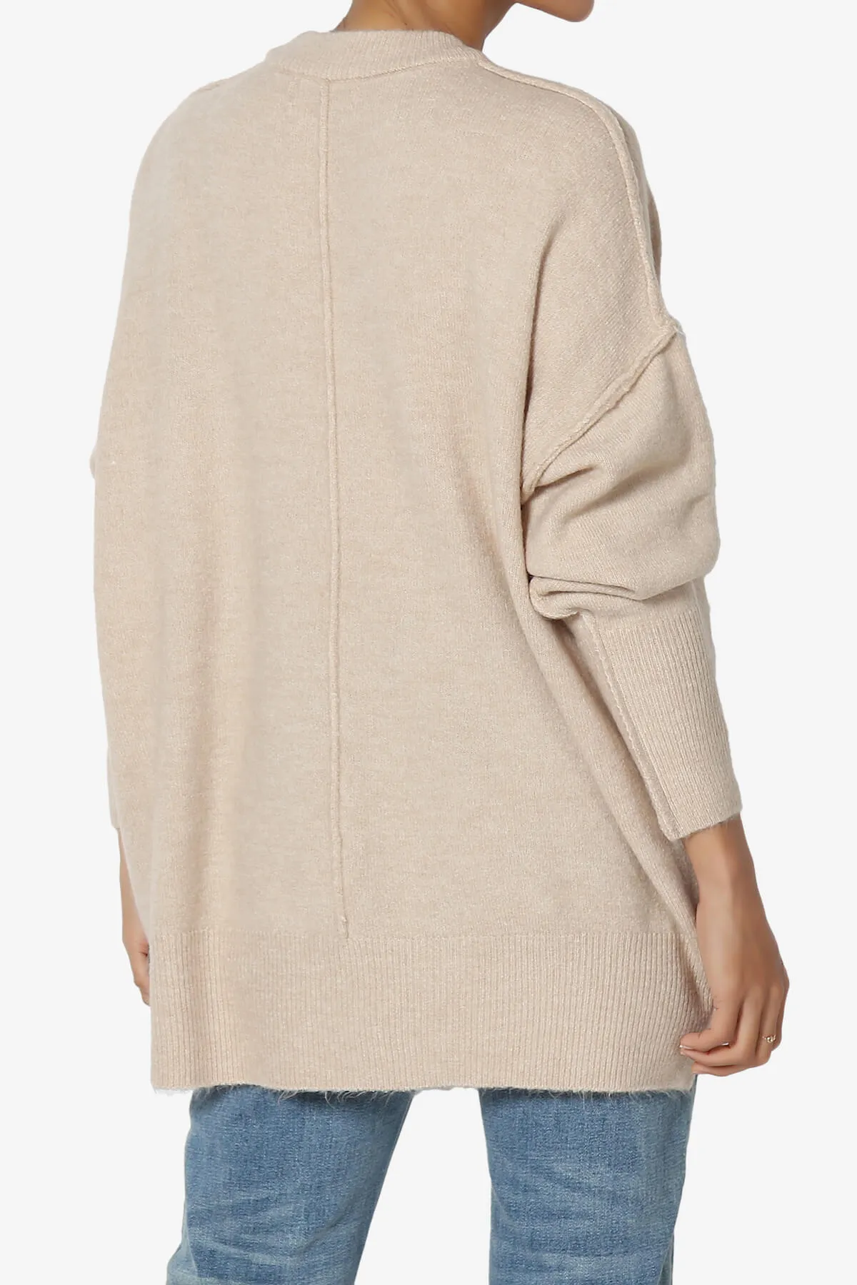 Taryn Oversized Crew Neck Pullover Sweater