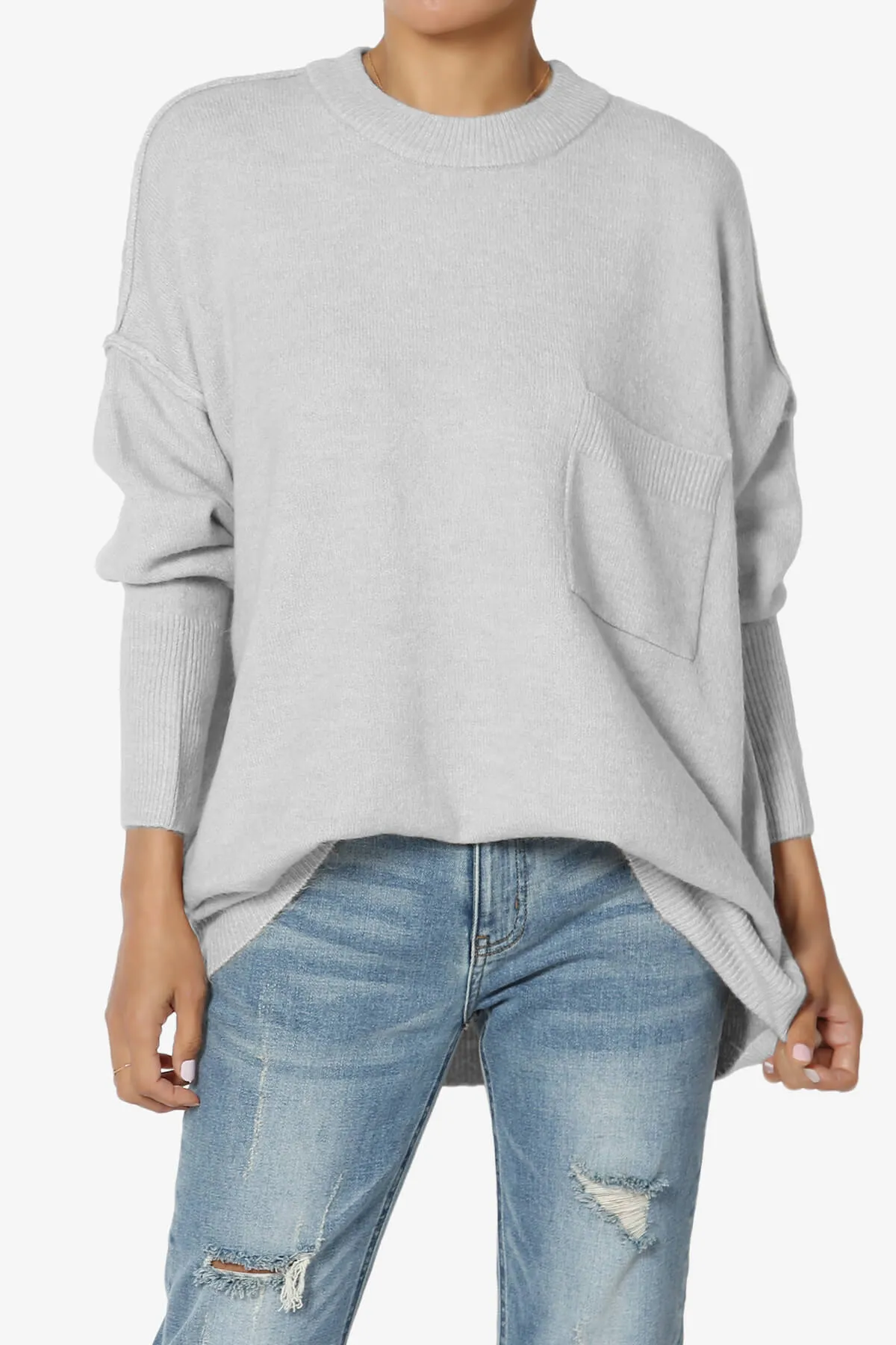 Taryn Oversized Crew Neck Pullover Sweater