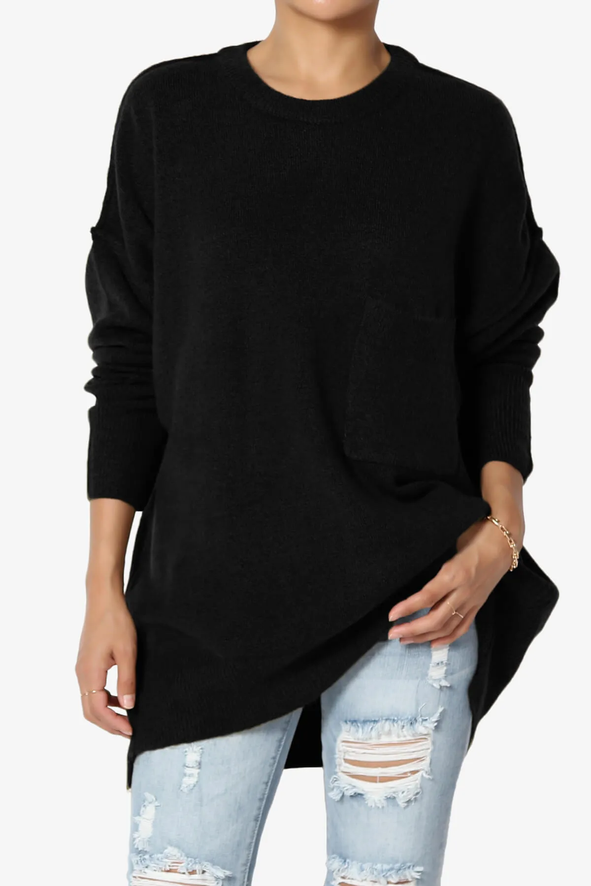 Taryn Oversized Crew Neck Pullover Sweater