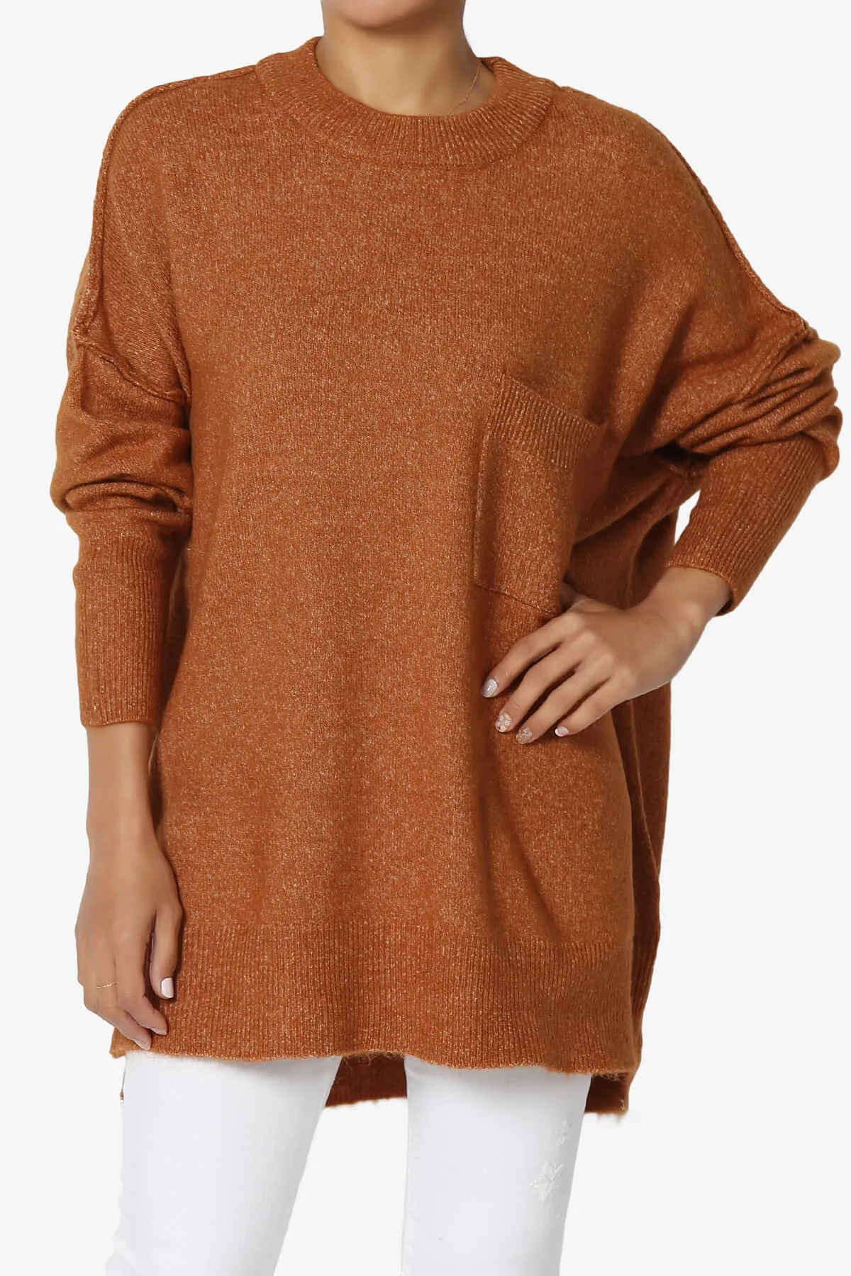 Taryn Oversized Crew Neck Pullover Sweater