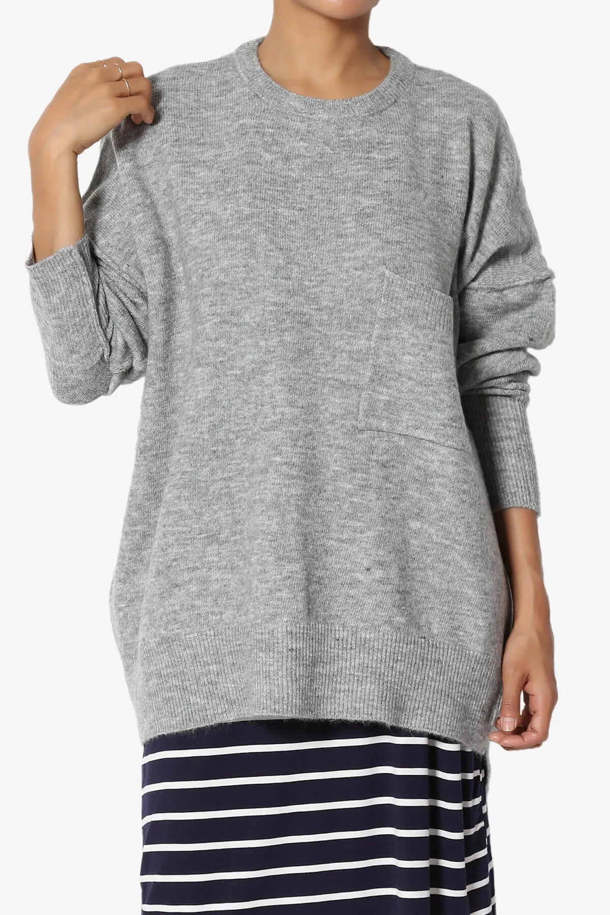 Taryn Oversized Crew Neck Pullover Sweater