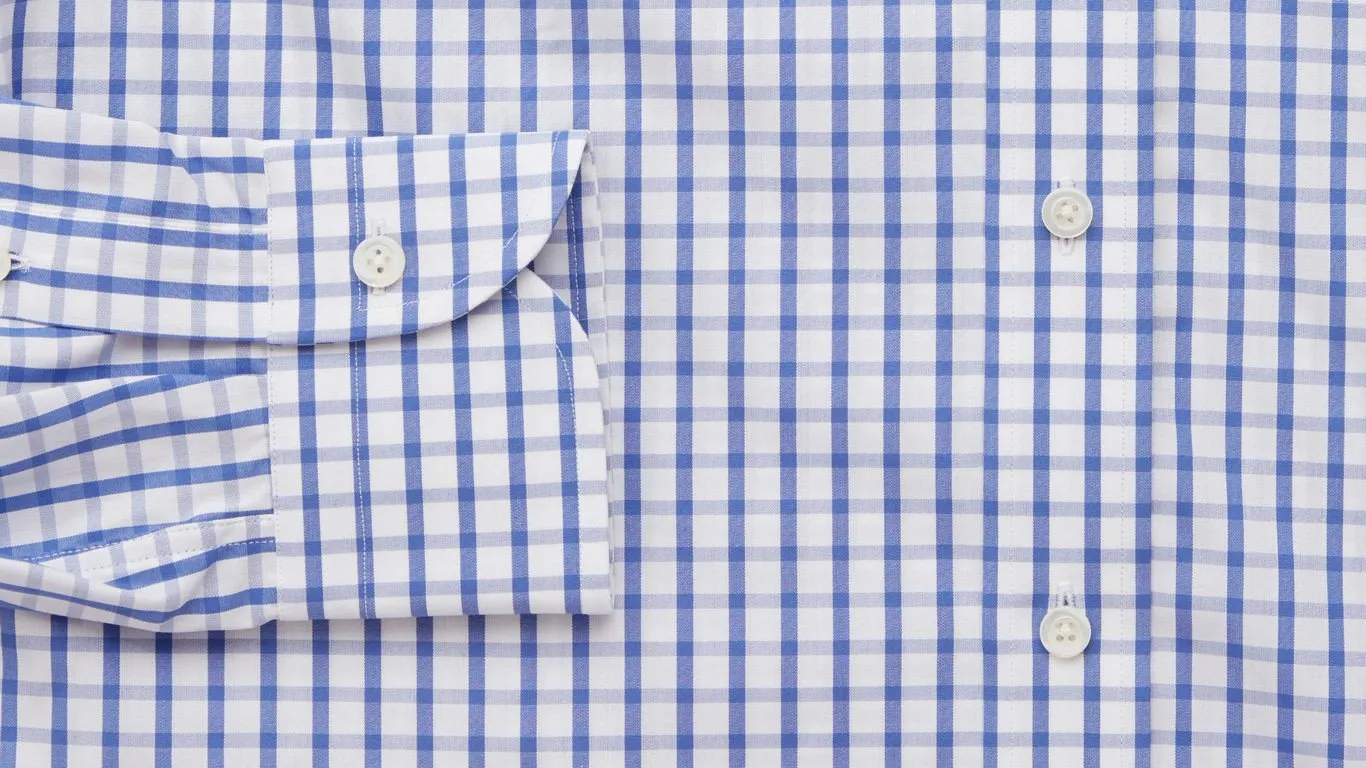 The Blue Urbana Box Check Dress Shirt