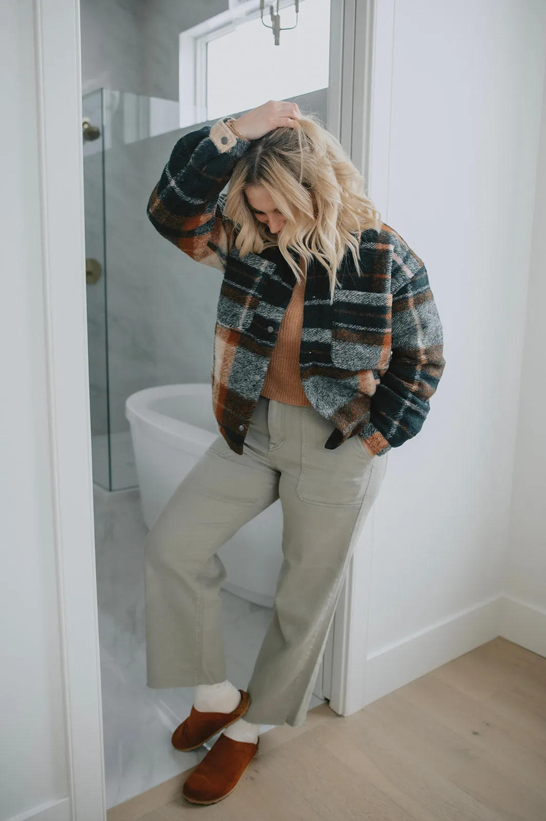 The Farrah Utility Crop Denim by Modern American - Olive
