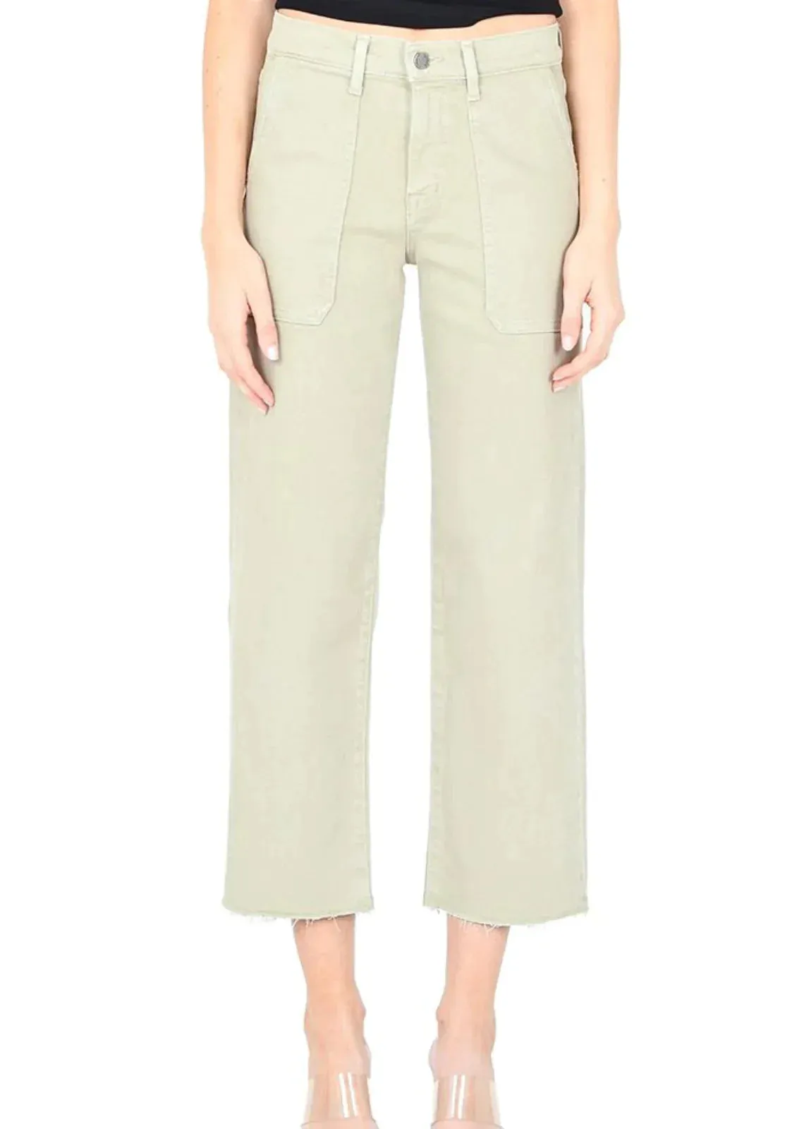 The Farrah Utility Crop Denim by Modern American - Olive
