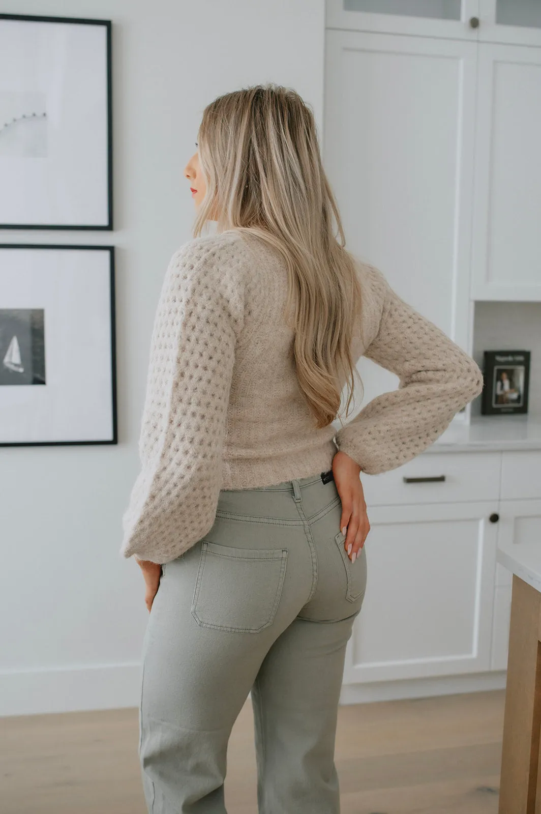 The Farrah Utility Crop Denim by Modern American - Olive