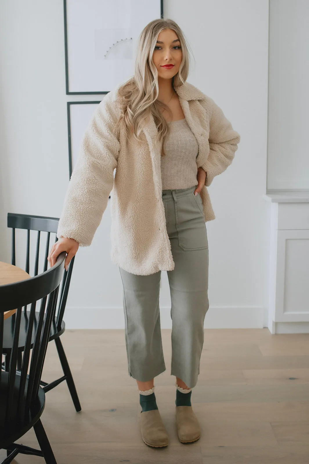 The Farrah Utility Crop Denim by Modern American - Olive