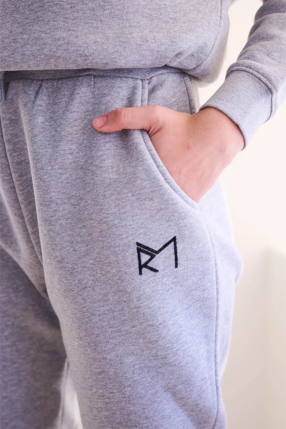 Two Piece Lounge Set - Classic Crew Neck Jumper   Classic Jogger - Black
