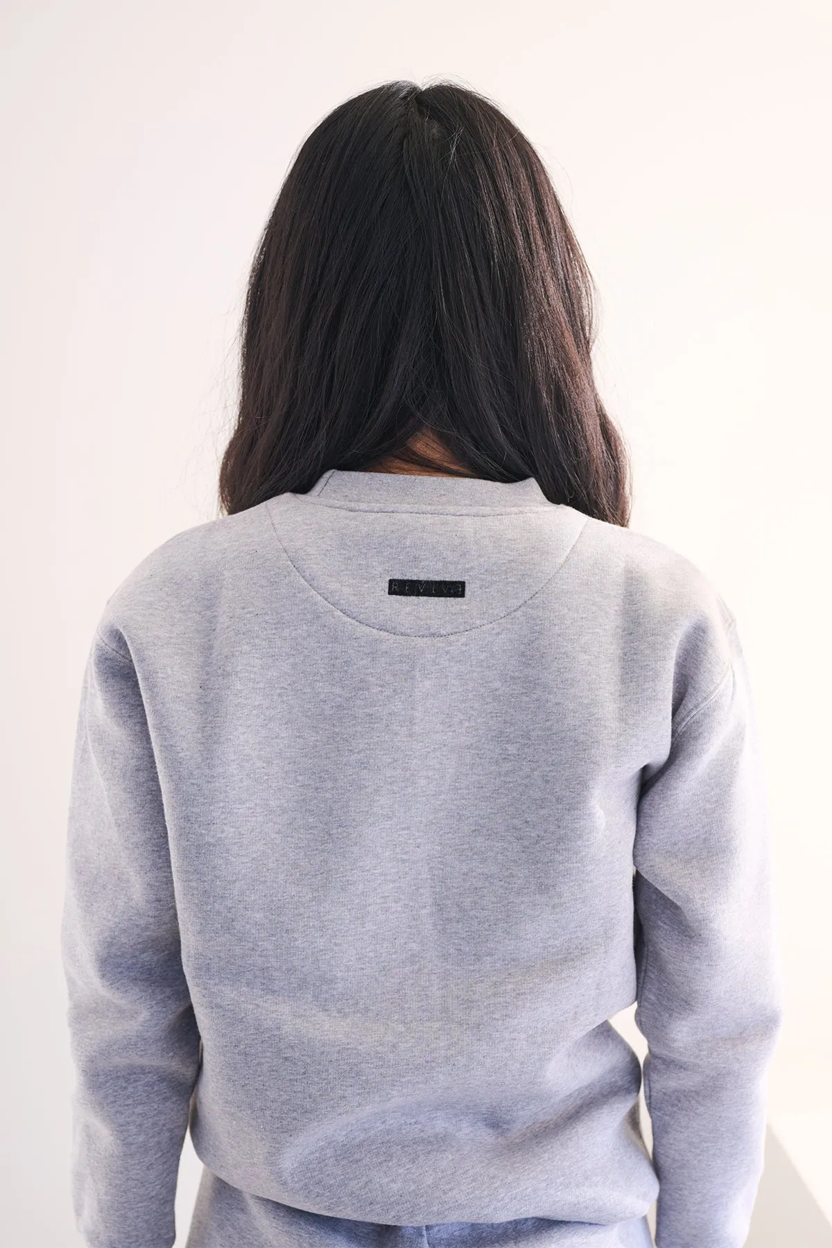 Two Piece Lounge Set - Classic Crew Neck Jumper   Classic Jogger - Black