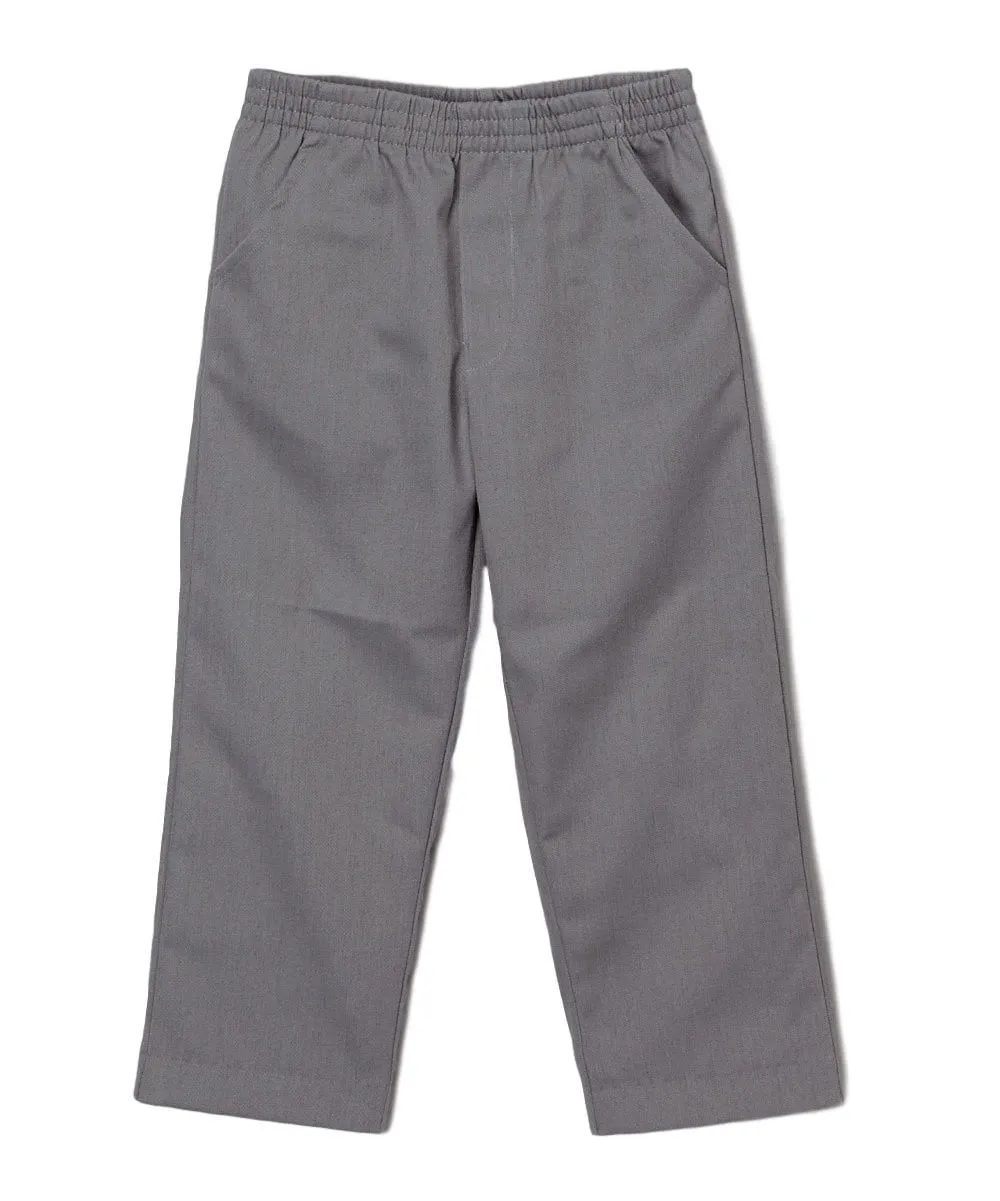 unik Boy's Navy Uniform All Elastic Waist Pull-on Pants 4-12