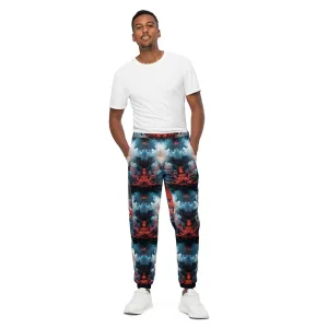 Unisex Track pants - Ethereal Crimson Flow - Light