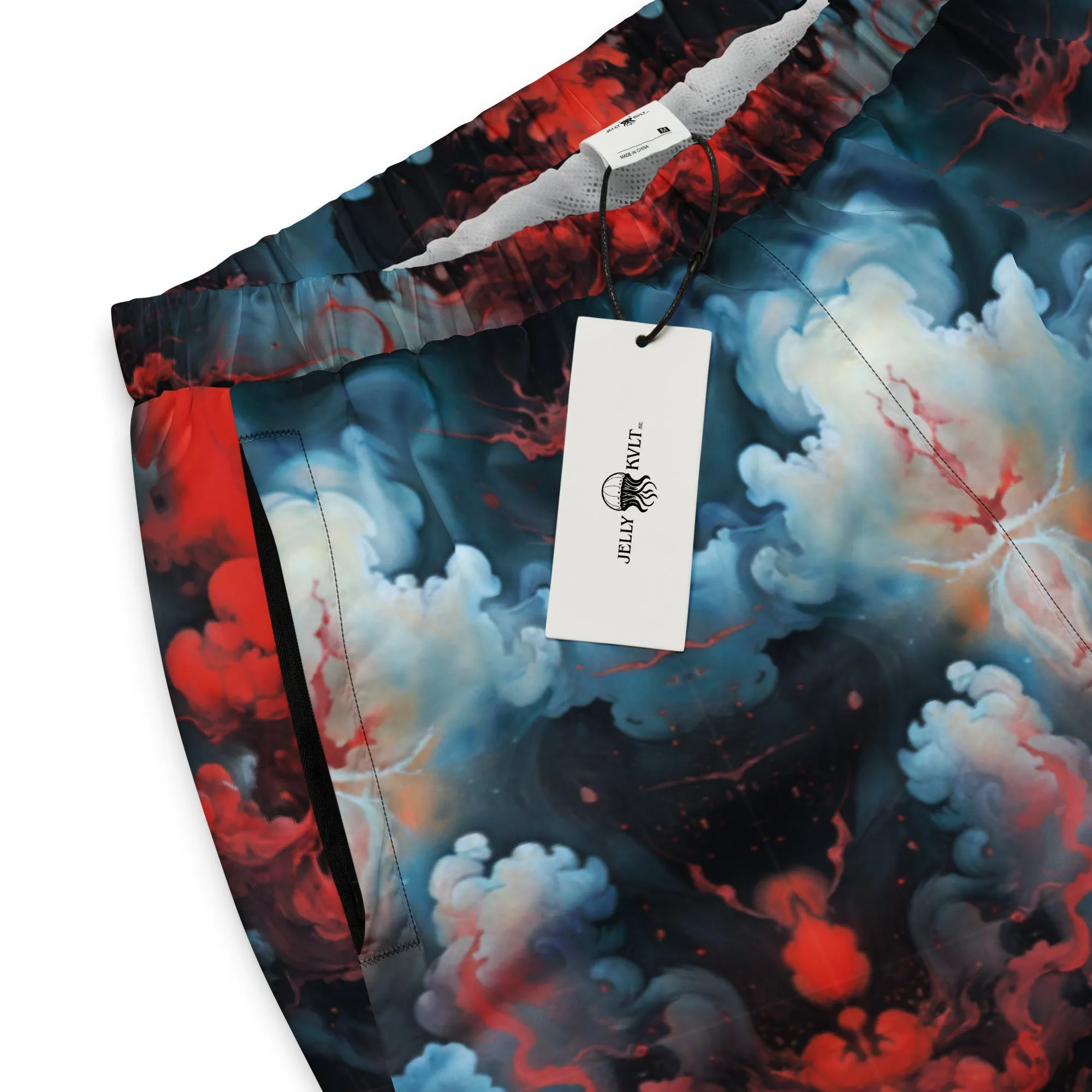 Unisex Track pants - Ethereal Crimson Flow - Light