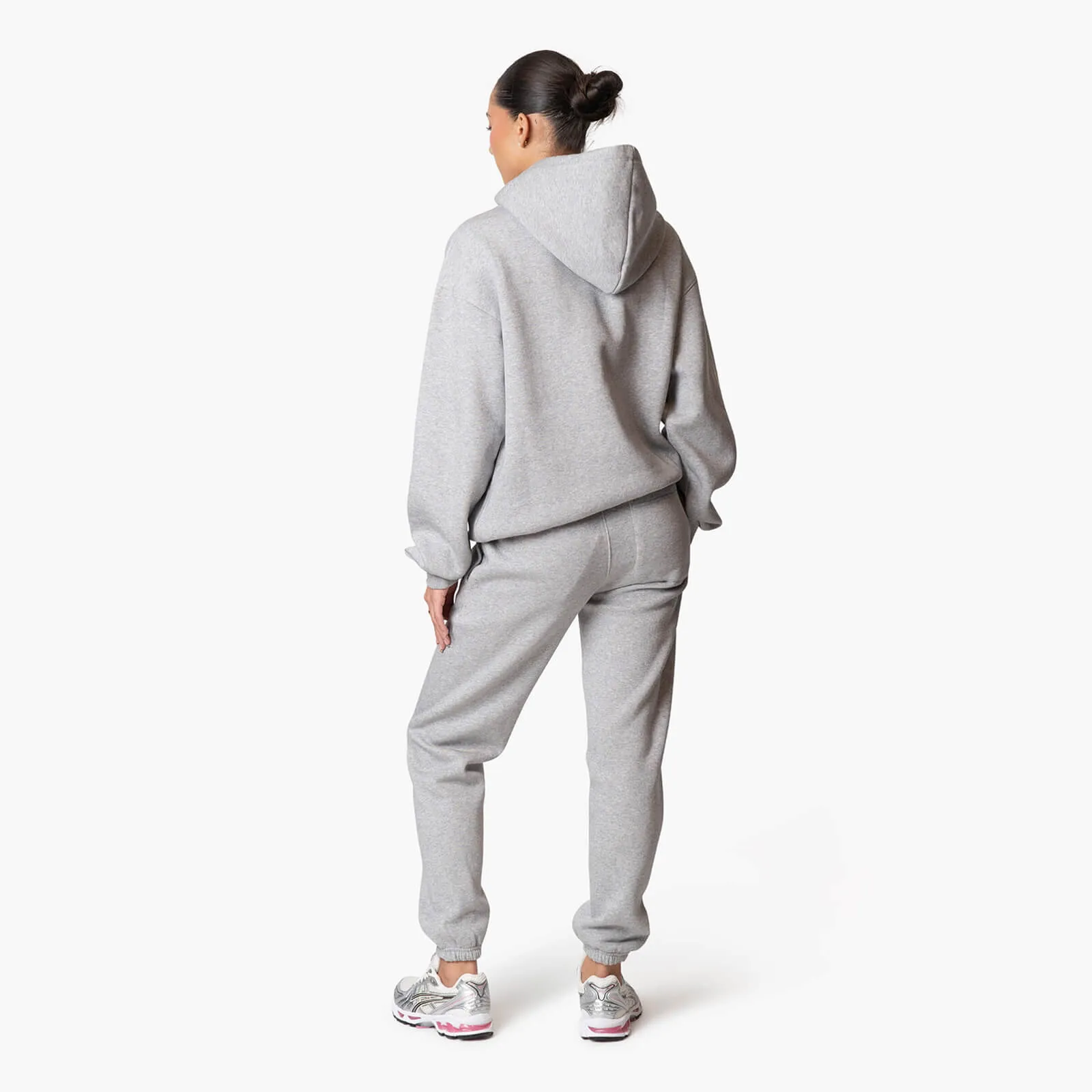 UNIVERSITY SET - LOOSE FIT | GREY MELEE/WHITE