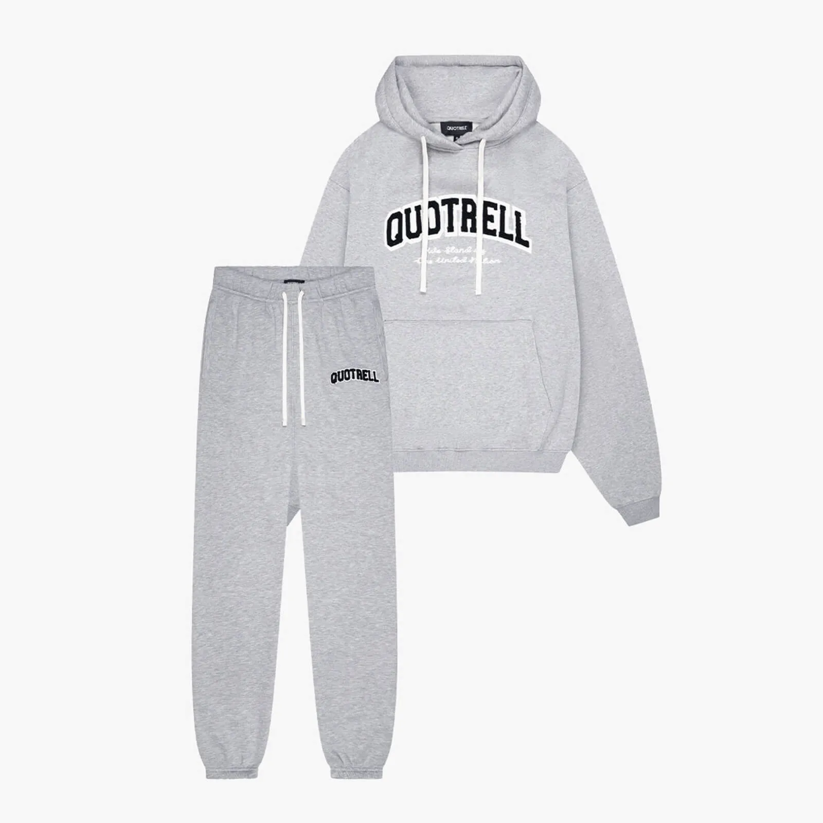 UNIVERSITY SET - LOOSE FIT | GREY MELEE/WHITE