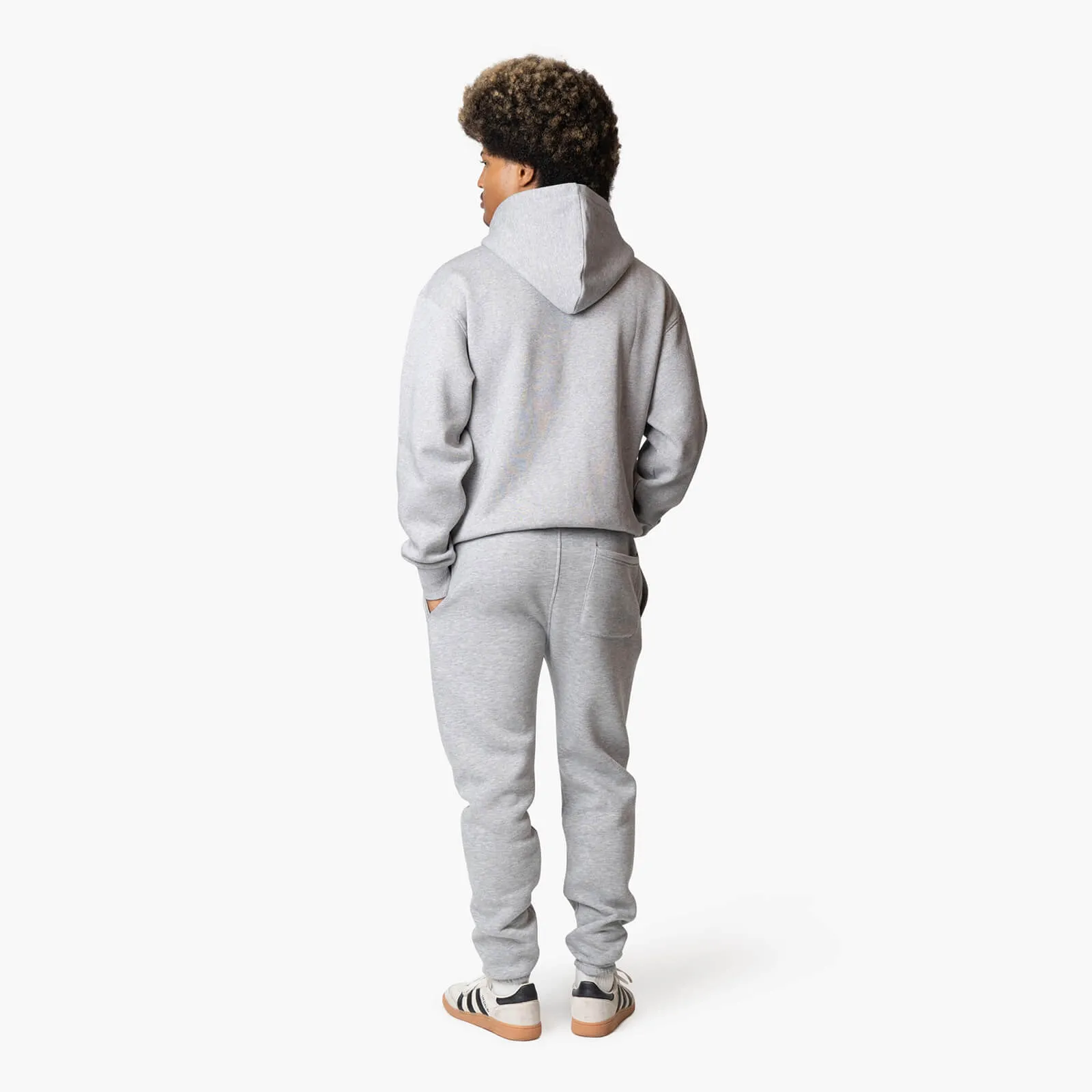 UNIVERSITY SET - LOOSE FIT | GREY MELEE/WHITE