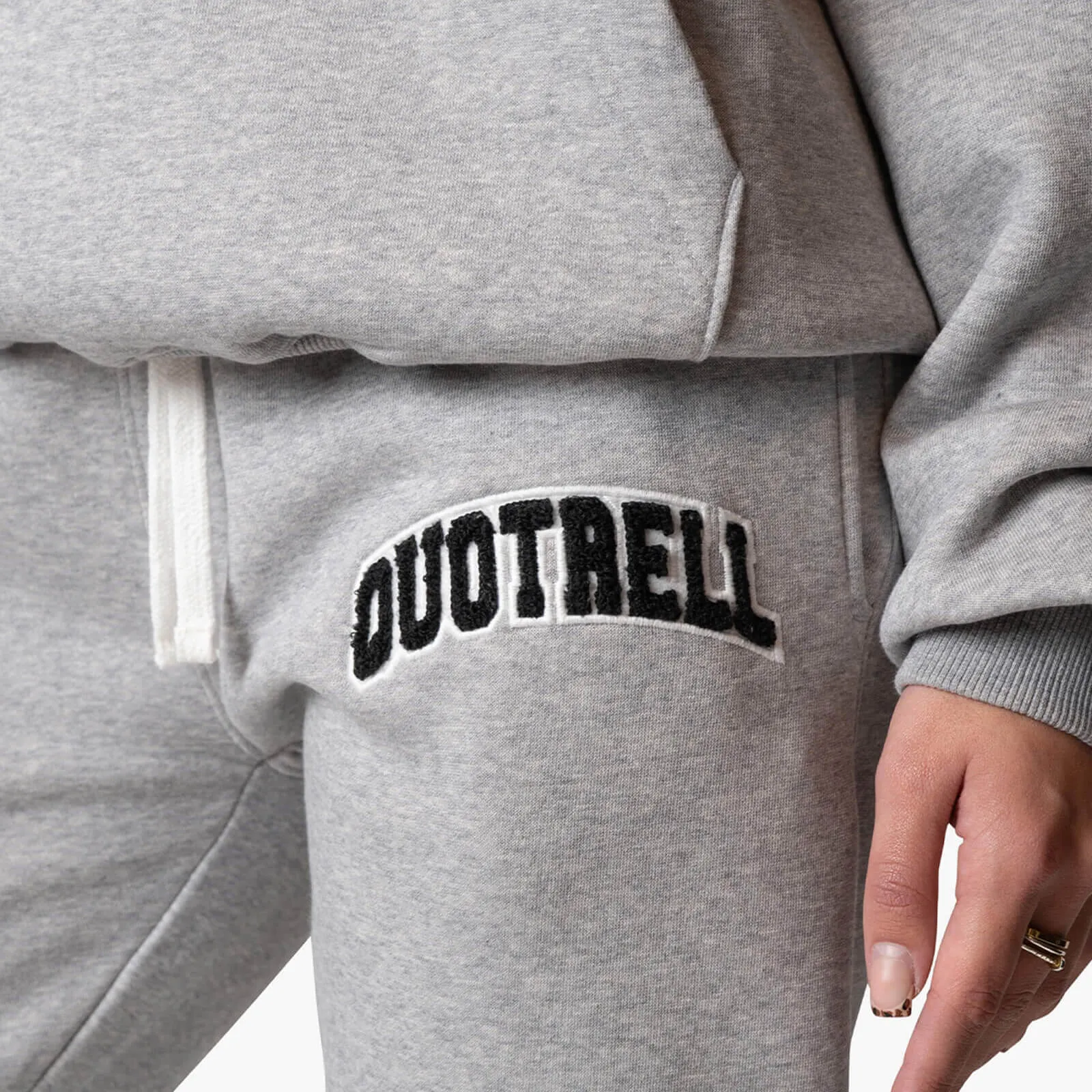 UNIVERSITY SET - LOOSE FIT | GREY MELEE/WHITE