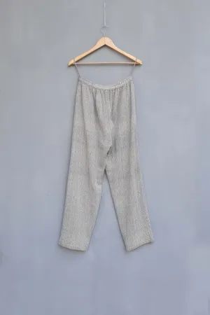 Urvashi Kaur   I   Pudong PANT CROME PANTS handloom Organic cotton  Shell TESSELLATE- 60