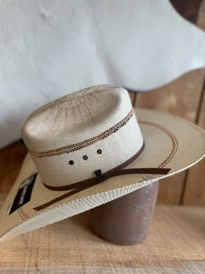 WESTERN MEN'S ARIAT BANGORA 2-CORD TAN STRAW WESTERN HAT