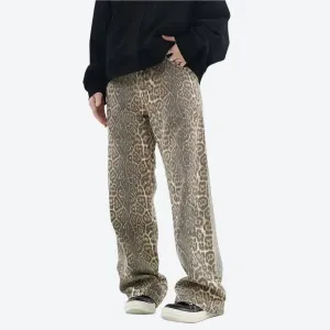Wide-Leg Printed Casual Lounge Pants