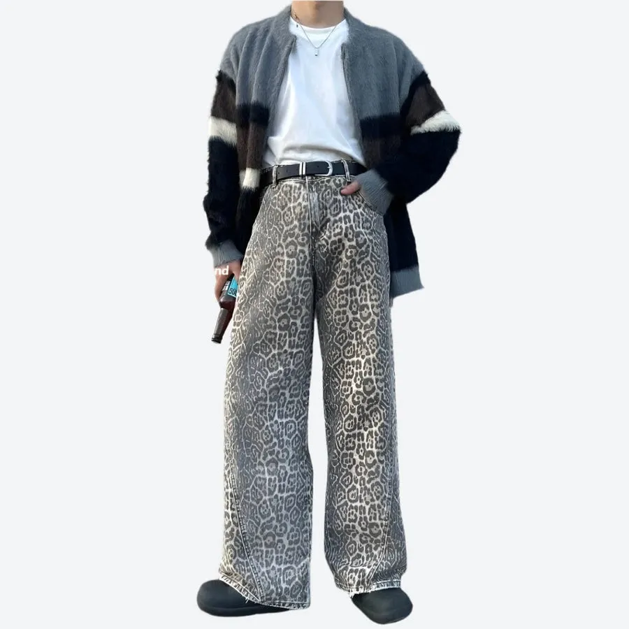 Wide-Leg Printed Casual Lounge Pants