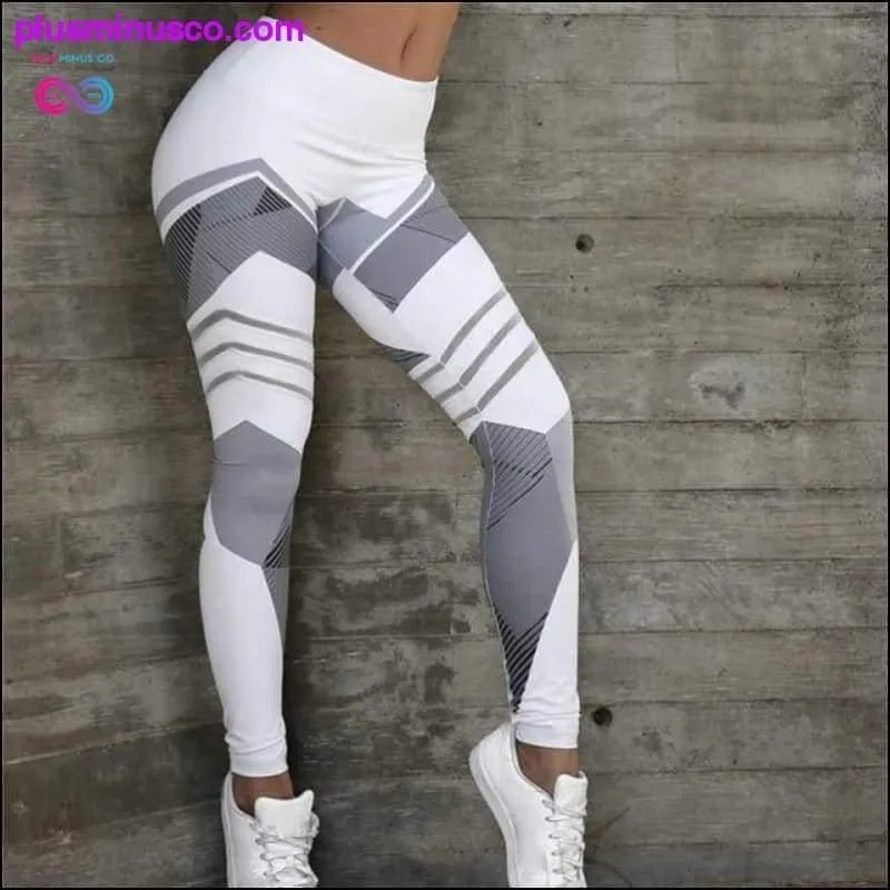 Women Workout Striped High Waist Tights Sports Leggings