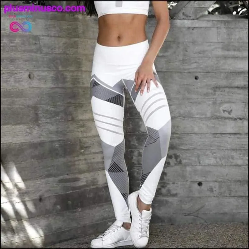 Women Workout Striped High Waist Tights Sports Leggings