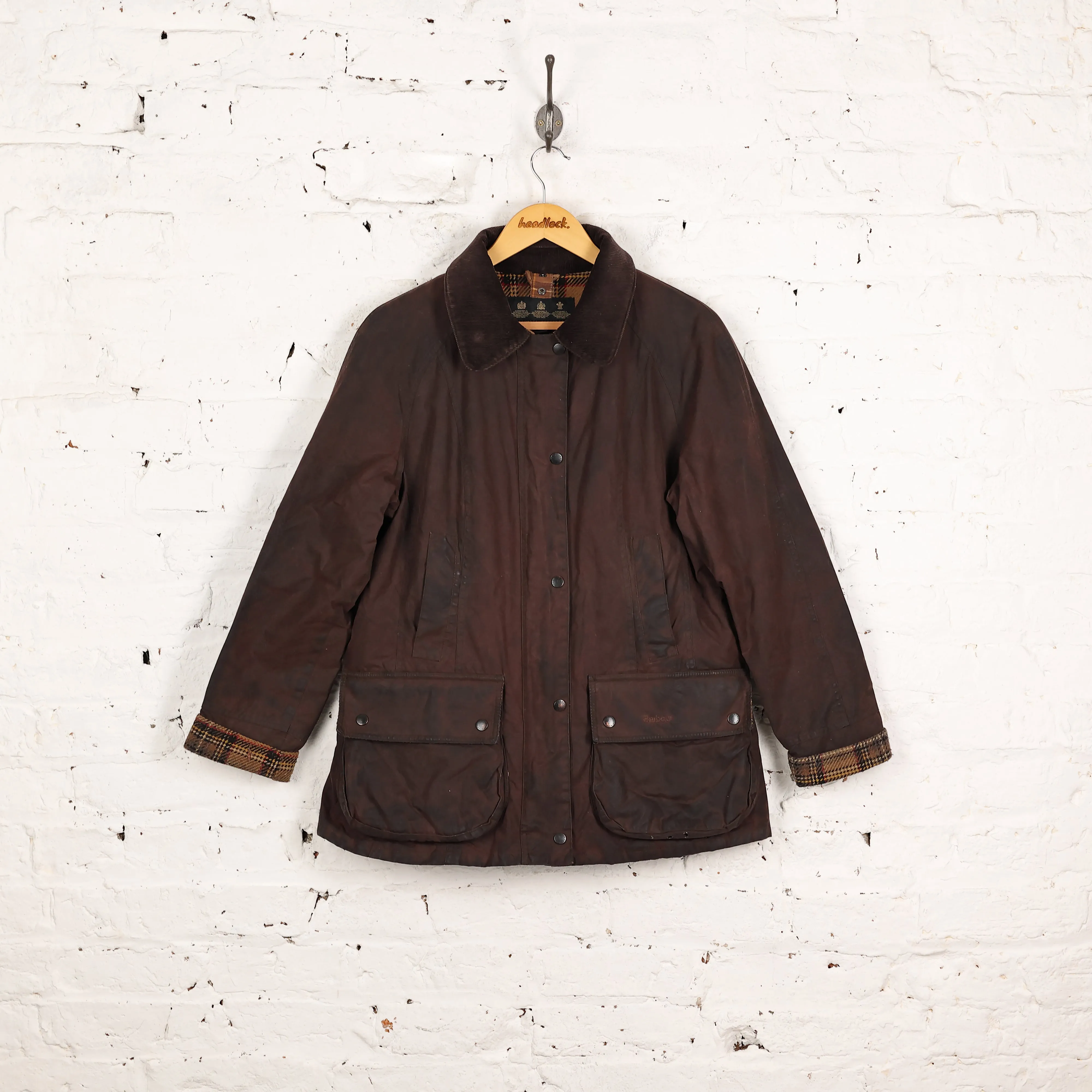 Women's Barbour Classic Beadnell Wax Jacket Coat - Brown - Women's L