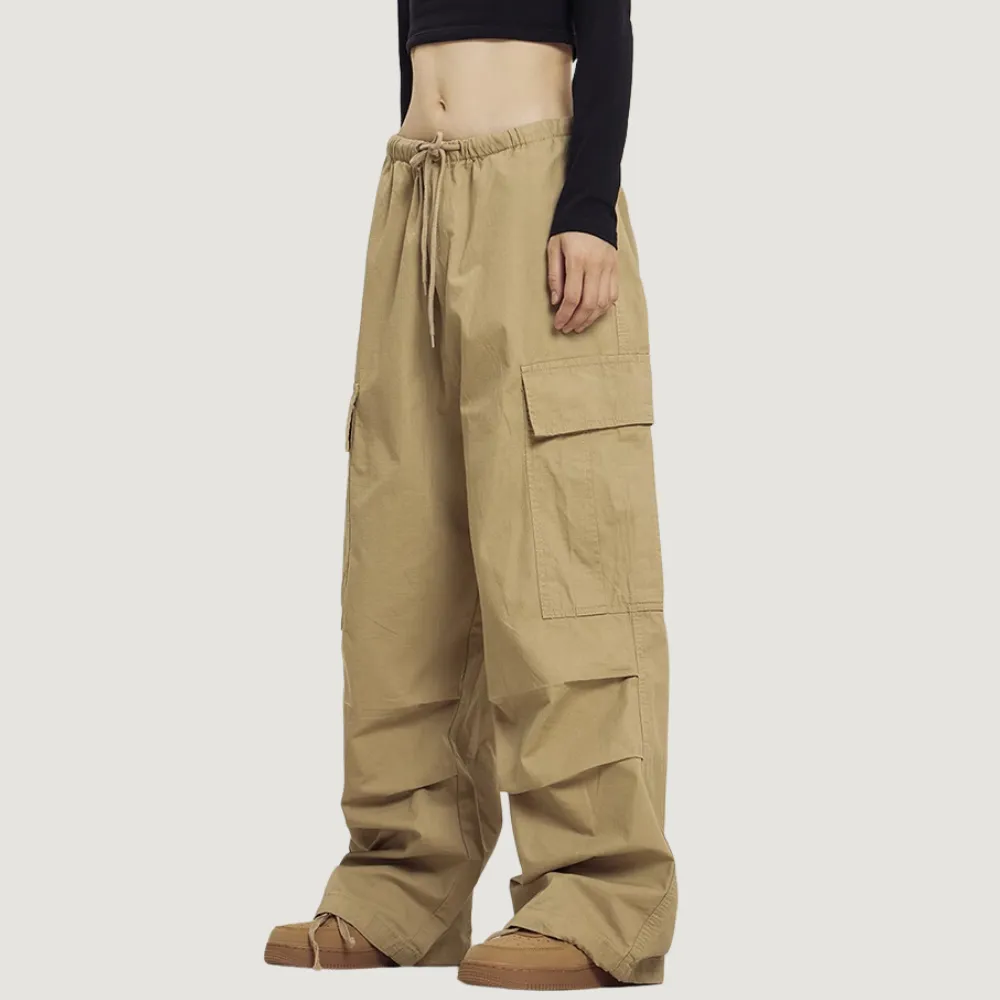 Women's Loose Solid Color Cargo Pants