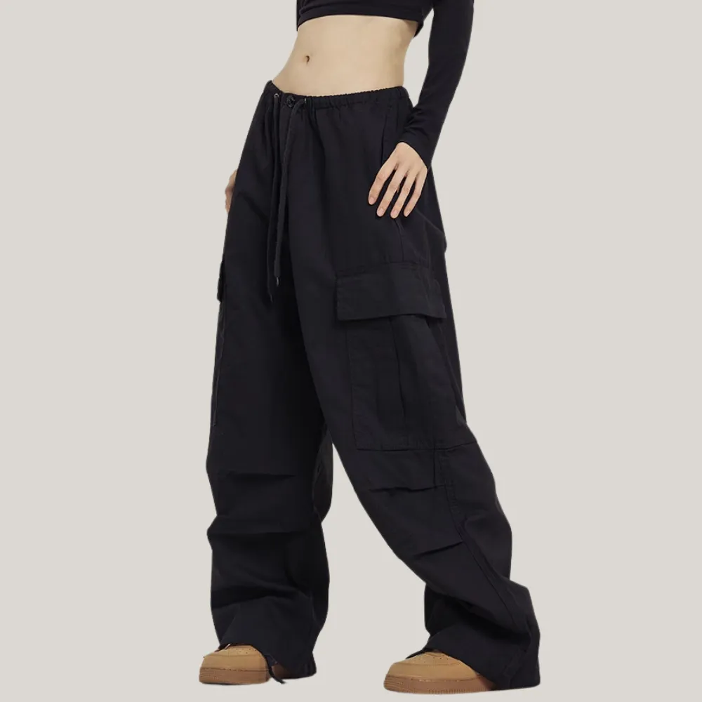 Women's Loose Solid Color Cargo Pants