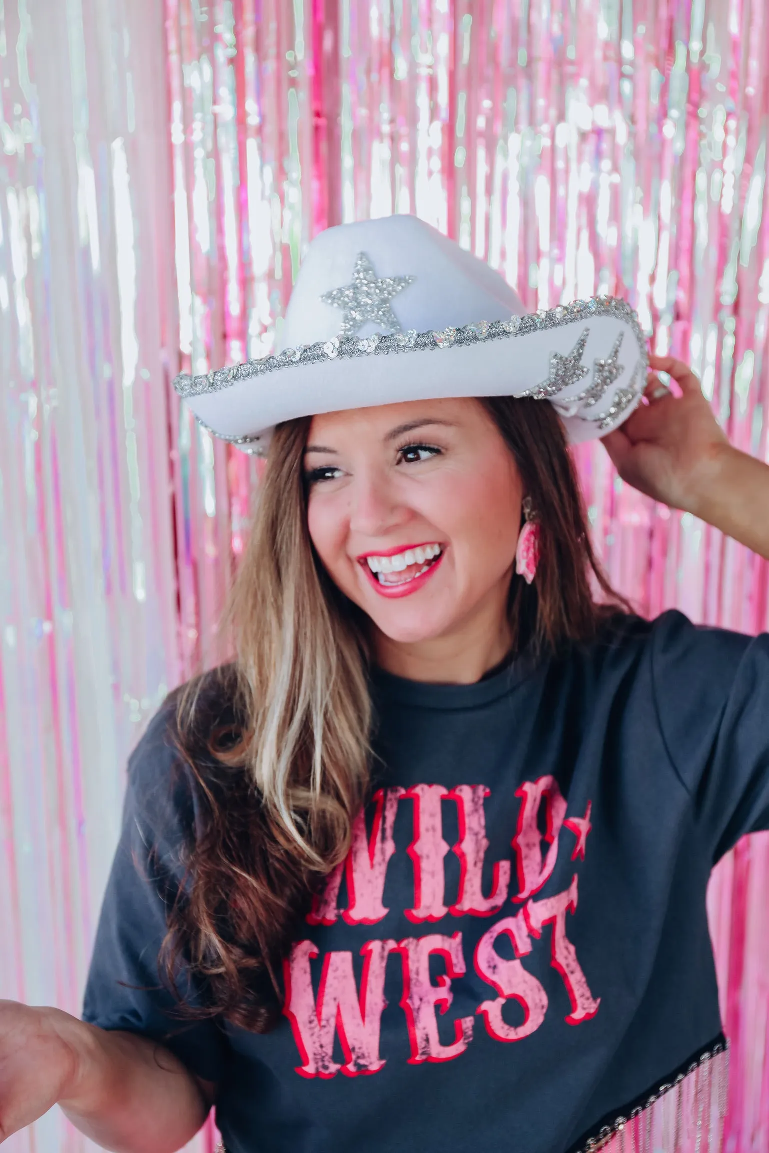 You're A Star Sequin Cowgirl Hat - White
