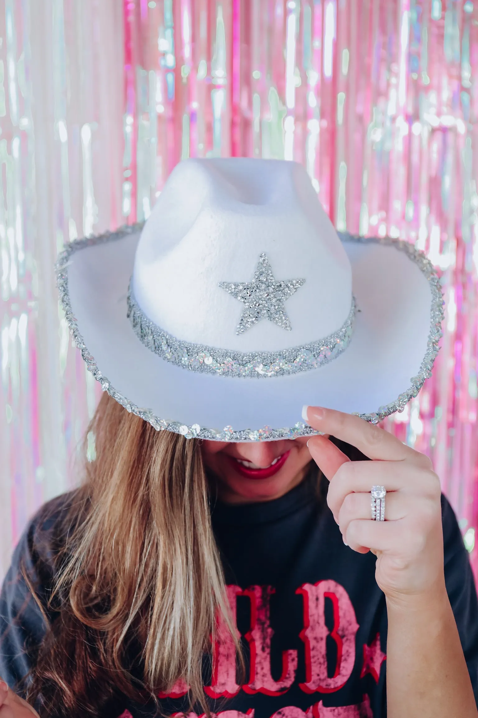 You're A Star Sequin Cowgirl Hat - White