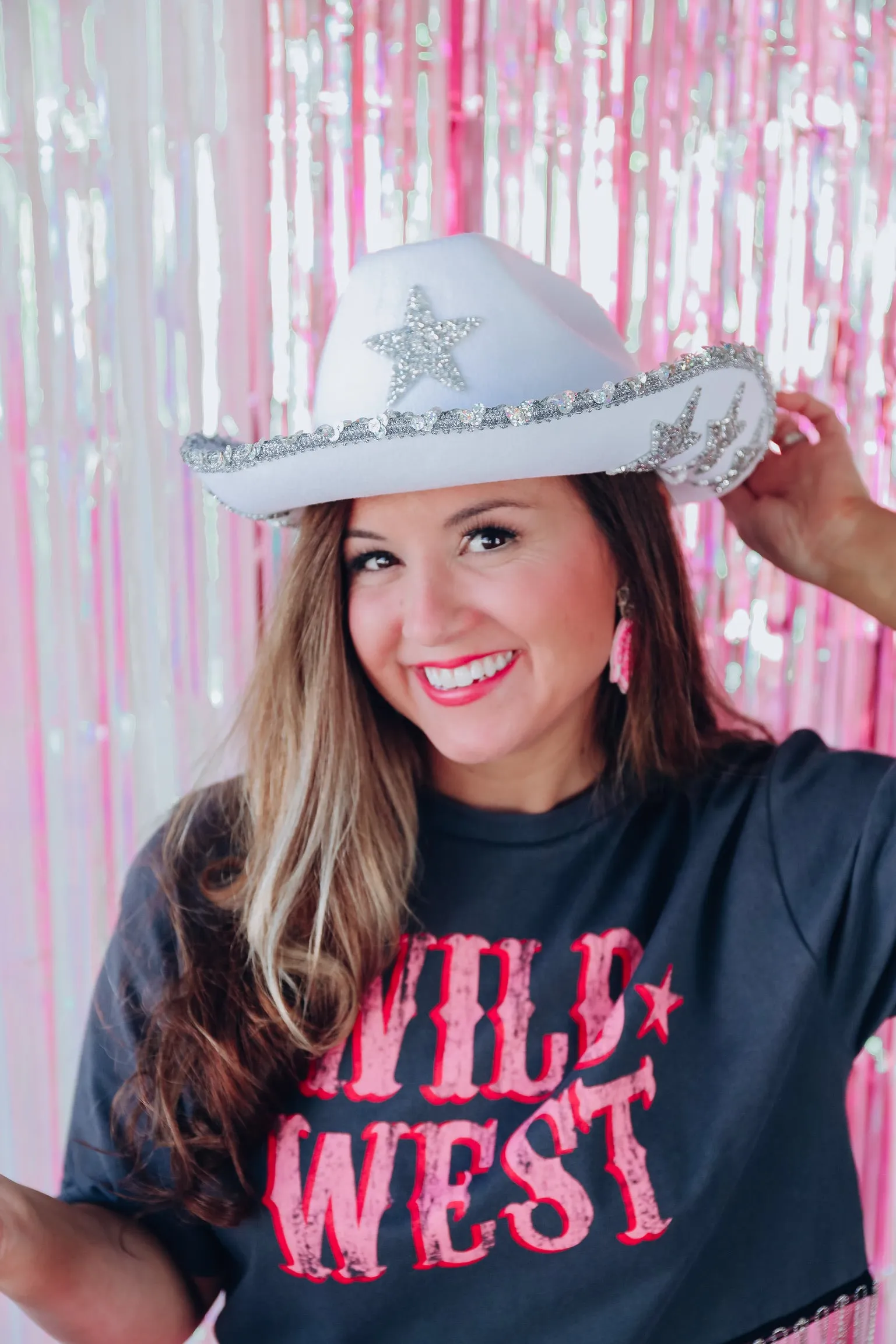 You're A Star Sequin Cowgirl Hat - White