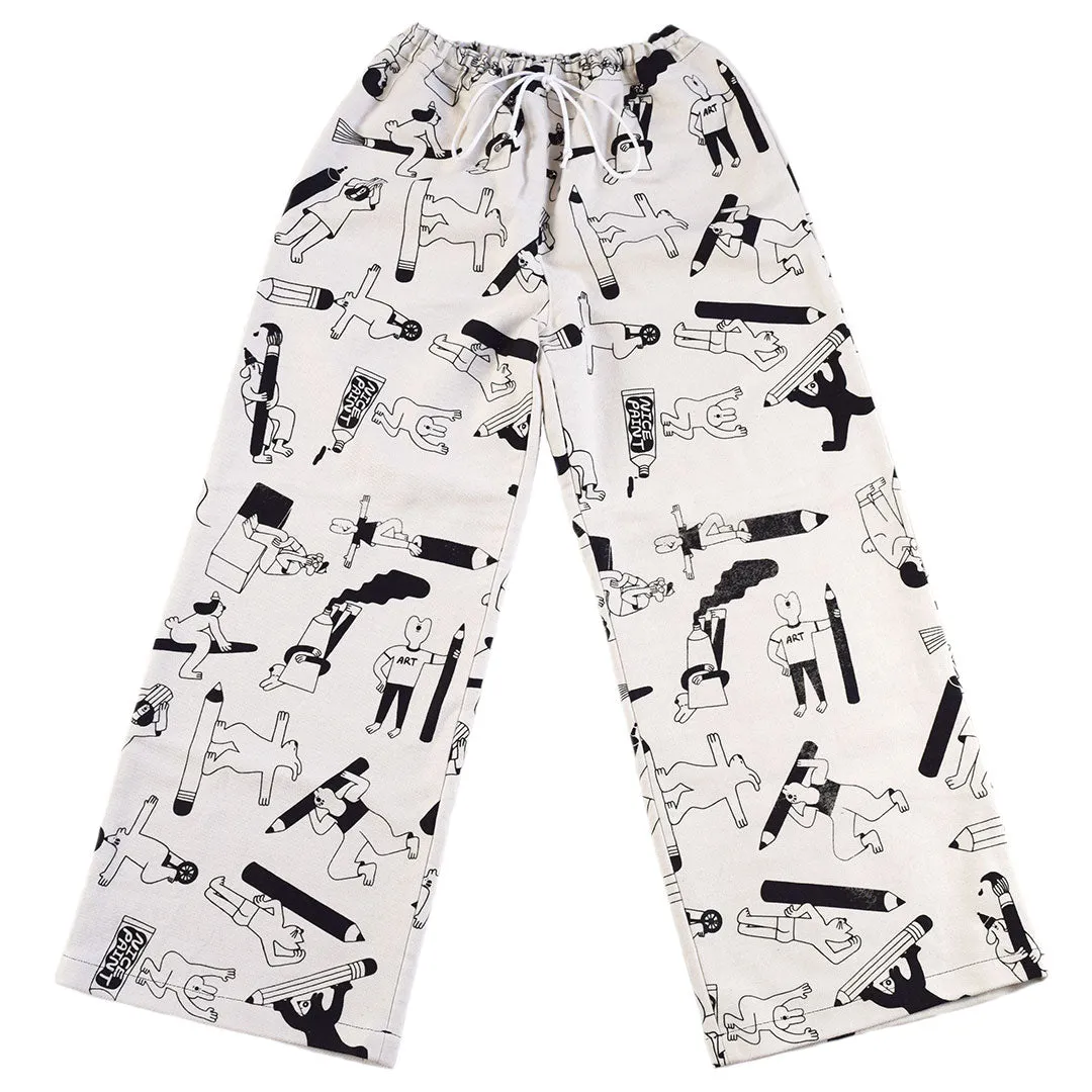 YUK FUN Pencil Party Trousers in Black - MADE TO ORDER